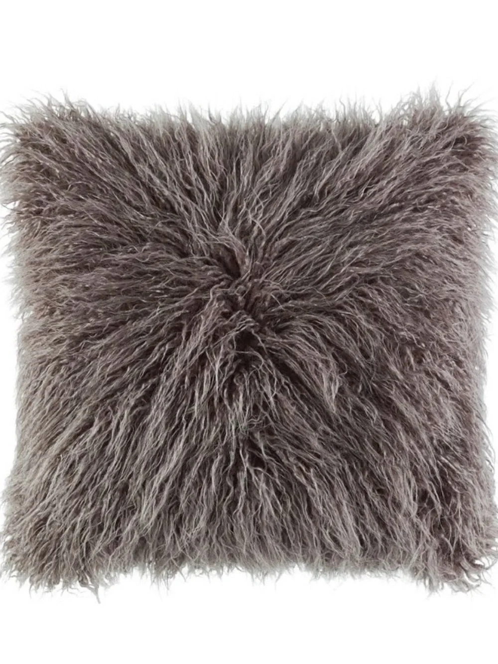 Koolaburra by UGG Klara Faux Fur Decorative Pillow Grey Plush Accent Cushion NWT